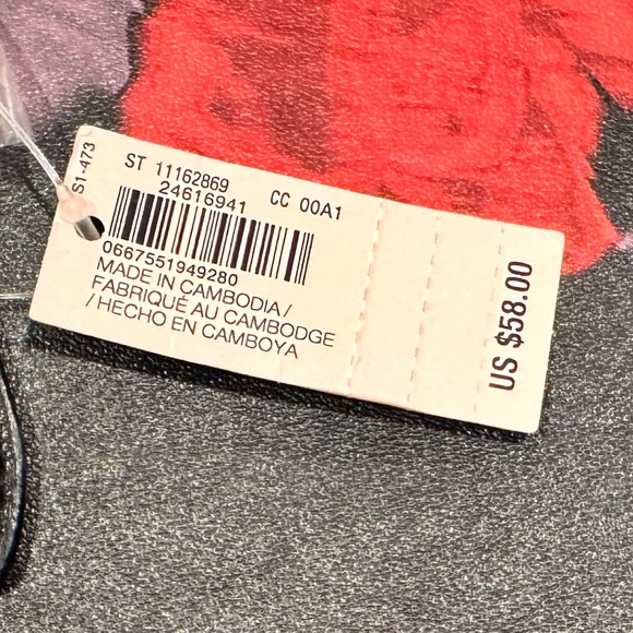 Victoria's Secret Black and Red Floral Large Limited Edition Tote Bag NWT - Picture 8 of 9